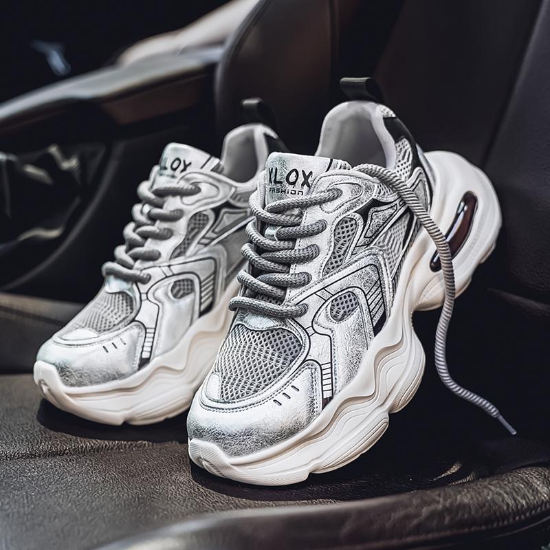 New Fashion Men 's Four Seasons Comfortable Thick Sole Shoes Students Boys GirlsTrending Soft Sole Breathable Casual Running Sneakers