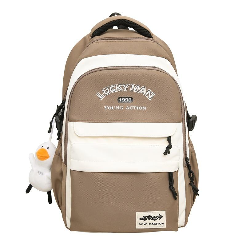 Schoolbag Large capacity junior and high school students school bag Japanese simple computer backpack New fashion couple backpack