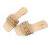2025 summer Xiaoxiangfeng cool slippers women wear new models showing feet, small soft soles, square head seaside vacation beach shoes