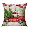 Christmas Decoration Cushion Cover Cartoon Elk Santa Cushion Cover Christmas Pillow Case Linen Decoration Pillow Home Decoration