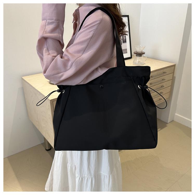 Women's Oxford Large Capacity Tote Bag Fashionable School Commute Shoulder Handbag Simple Casual Daily Purse