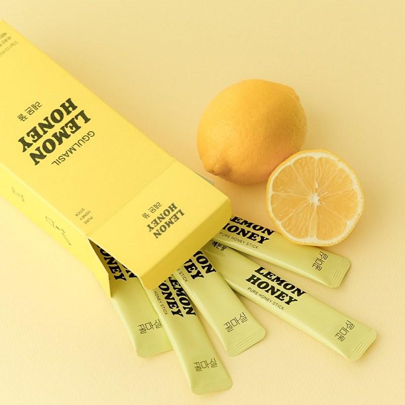 Honey Masil Natural Honey Sweet and Sour Lemon Honey Honey Stick Full of Vitamins, 10g, 12 Pieces