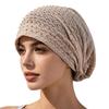 Ethnic Hat Women Spring Summer Thin Breathable Lace Water Drilling Fashion Headscarf Cap