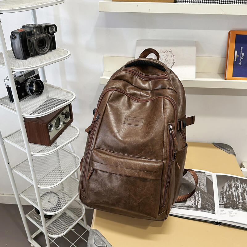 PU Backpack Large Capacity Water-repellent Business Travel Backpack