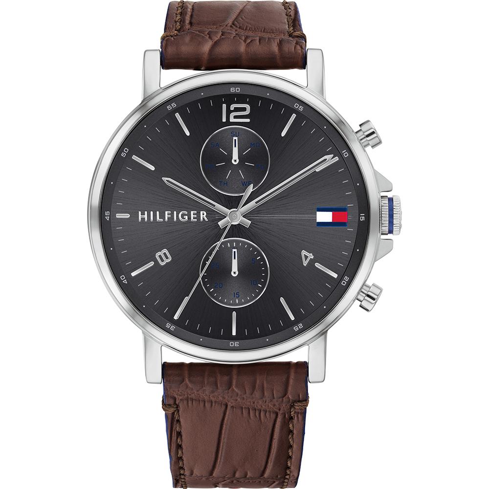 Tommy Hilfiger Daniel Grey Brown Leather Men s Quartz Watch 1710416 серый