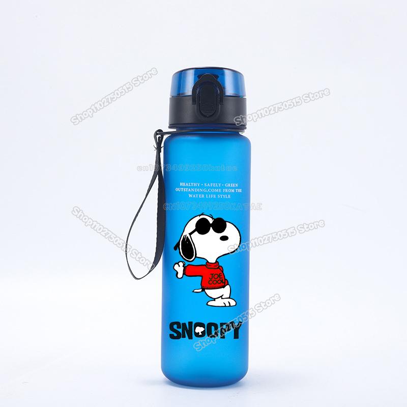 650ml Animation Snoopys Children Water Bottle Boy Girl Outside-Use Sport Straw Mug Animation Design Kids Drink Bottle Leak Proof Polymer Material Jugs