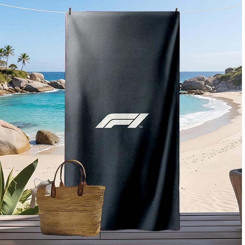 Asciugamano da Spiaggia Stampa F1 Morbido Portatile Asciugatura Rapida?Asciugamano Asciutto Per Piscina Vacanza Estiva Sport all'Aperto