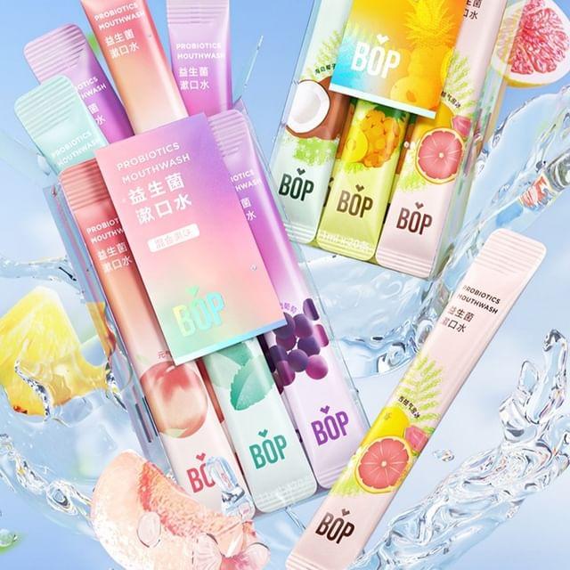 BOP - Освежающий ополаскиватель для рта с фруктовыми пробиотиками - 4 вида Succulent Grape (11ml x 20pcs)