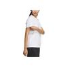 Adidas Letter Print Sports Casual Short Sleeve T-Shirt Women Tops White IS4946