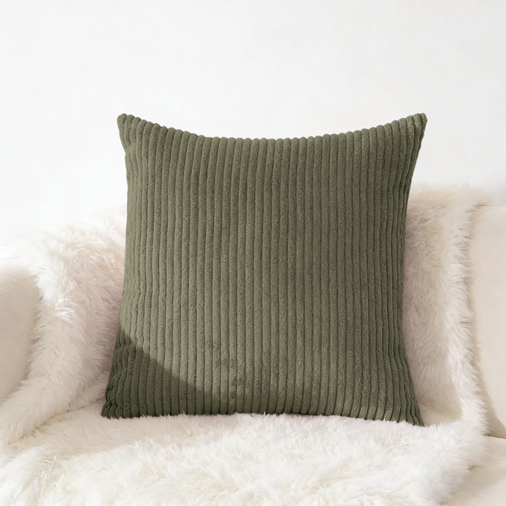 Cord Kissenbezug 40x40 45x45 50x50cm Weicher Plüsch Flanell Kissenbezug Flauschiger Sofakissenbezug für Sofa Wohnzimmer Dekoration