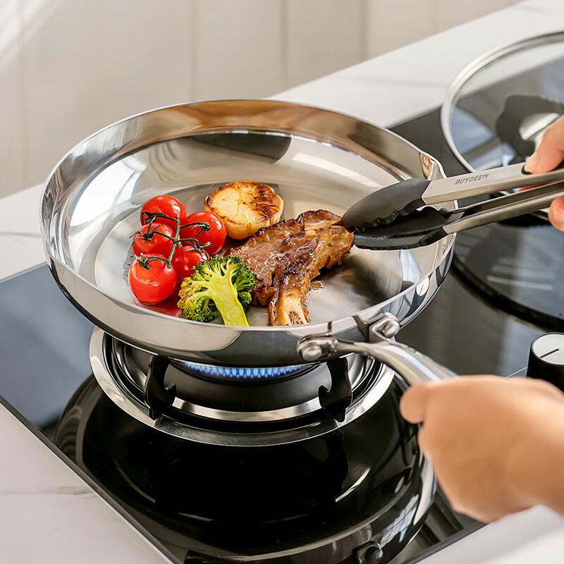 LINKFAIR 28cm Tri-ply 316L Stainless Steel Frying Pan