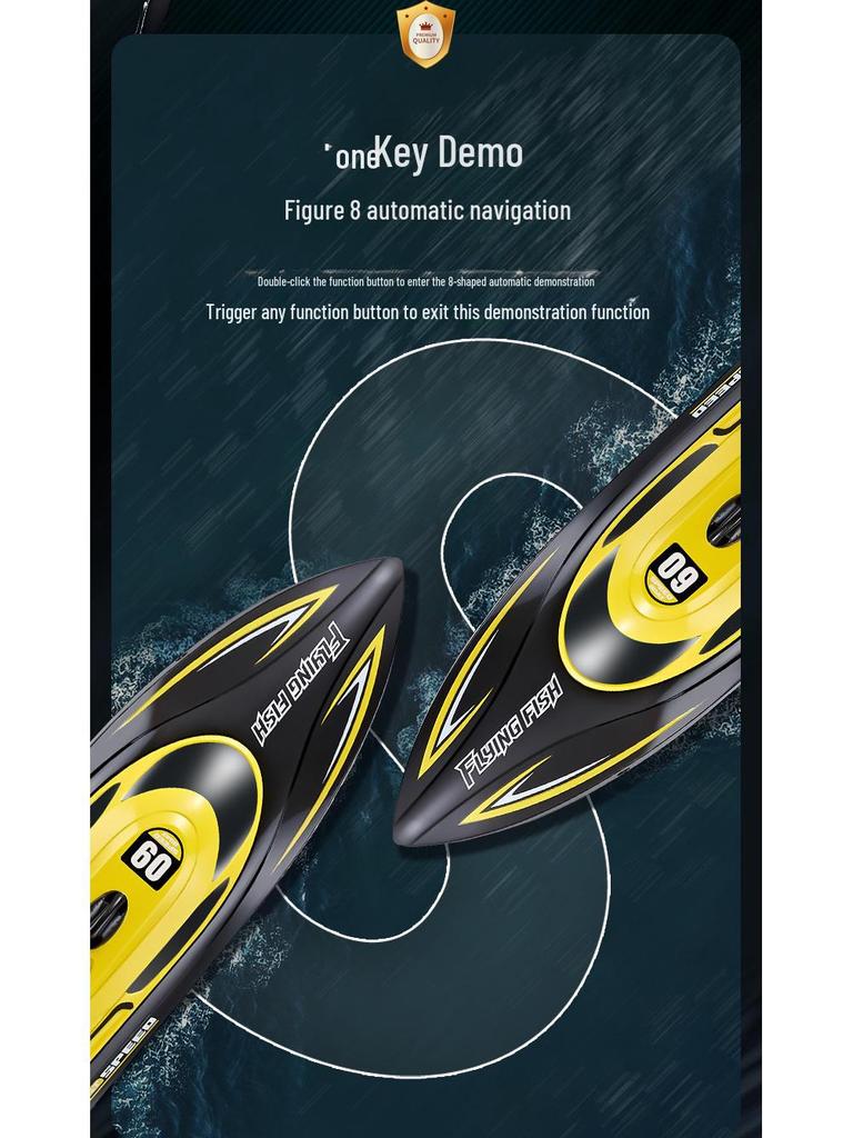 HJ812 High-Speed Remote Control Racing Boat - 2.4G Electric Water Toy, 25 Km/h.