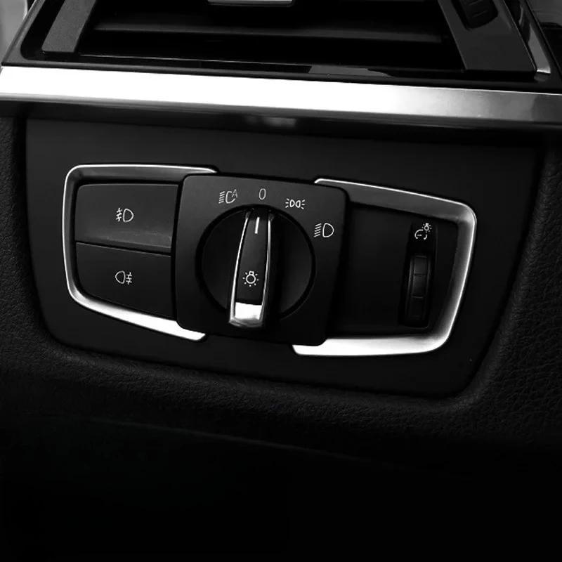 Car Headlight Switch Panel Frame for BMW 1 2 3 4 Series X5 X6 F22 F30 F31 F32 F33 F15 F16 320 328 Sticker Trim Cover Accessories