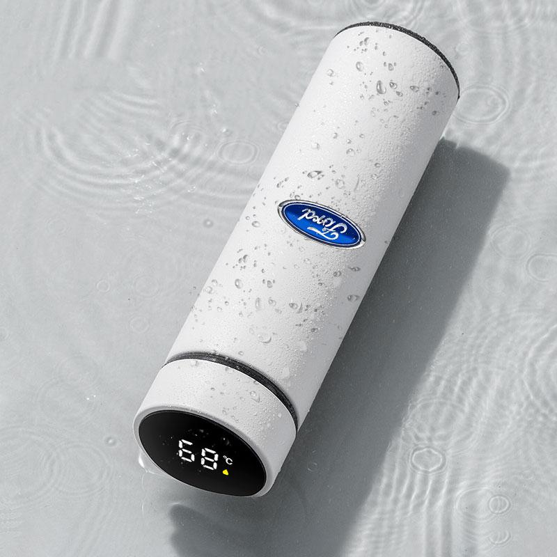Intelligente Auto-Thermosflasche mit Temperaturanzeige Kaffeetasse für Ford Focus Mk2 Party Mk3 Ranger Mondeo Mk4 Fiest