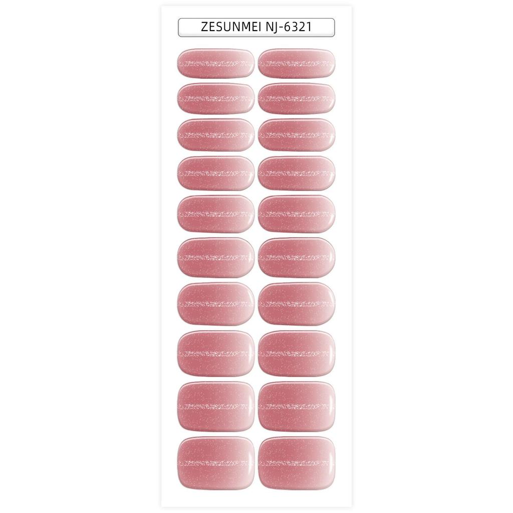 Solid Color Cat Eye UV Gel Nail Stickers: Waterproof, Long-Lasting, Light-Curing, Semi-Cured Nail Art.