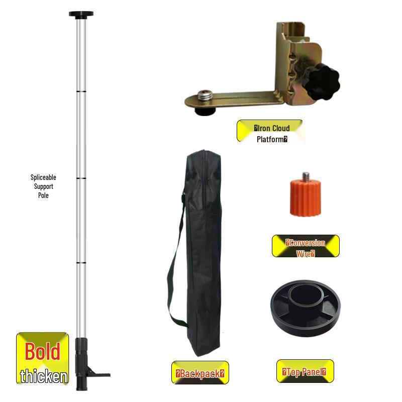 Telescopic Infrared Leveling Rod for Ceiling Woodwork Support