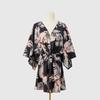 GMXIA Women's Fashion Summer Spring Floral Print Short Sleeve V-Neck High Waist Casual Dresses
