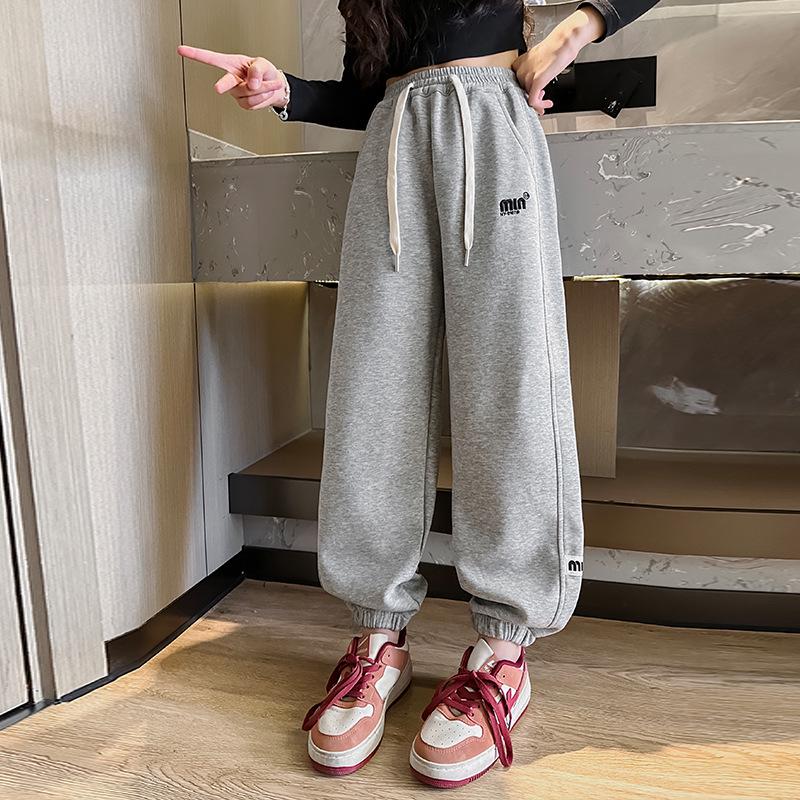 2025 Девочки Весна и Осень Повседневные Свободные Спортивные Штаны - Детские Длинные Спортивные Штаны 130 cm