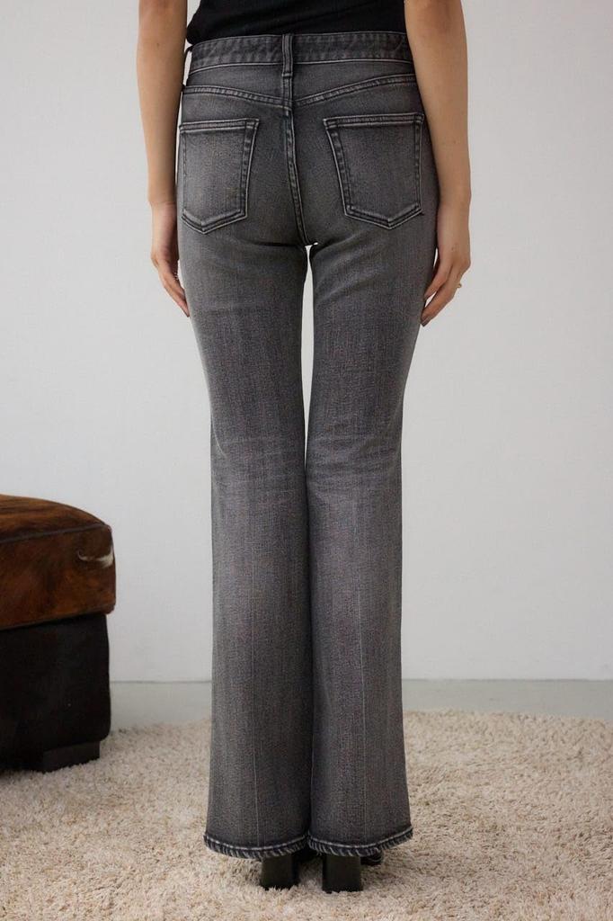 AZUL by moussy AZUL DENIM Center Press Denim S Semi-Flared Women's 250IAC12-2121 L/BLK