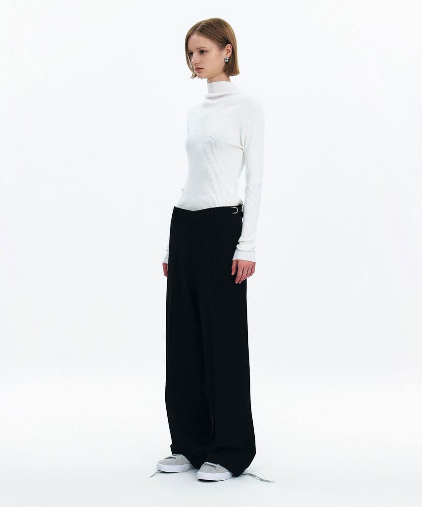Yunse Wide Wool Pants (Black)