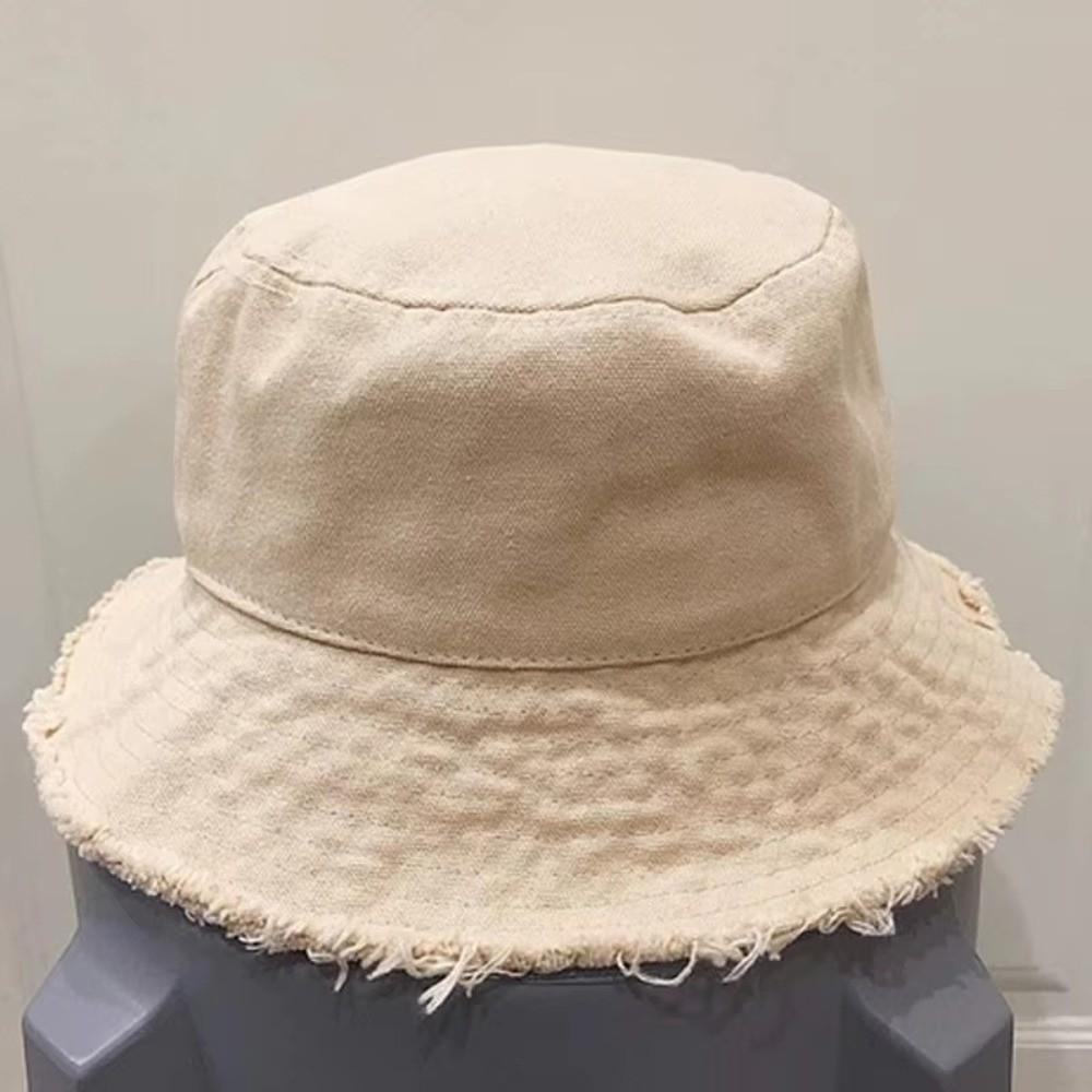 Cotton Bucket Hats Foldable Beach Panama Cap Simple Fisherman Hat Ladies Hip Hop Hat