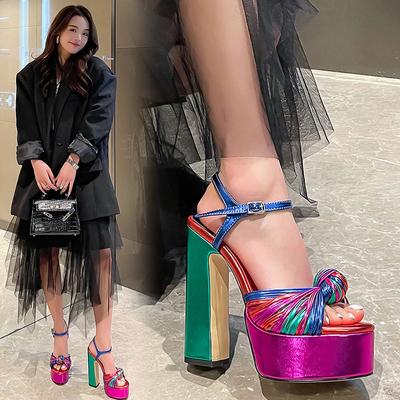 New Super High -Heeled Sandals Women Hollowed Out Platform Shoes Women Sexy Sandalias Female High Heels Sandalias De Las Mujeres