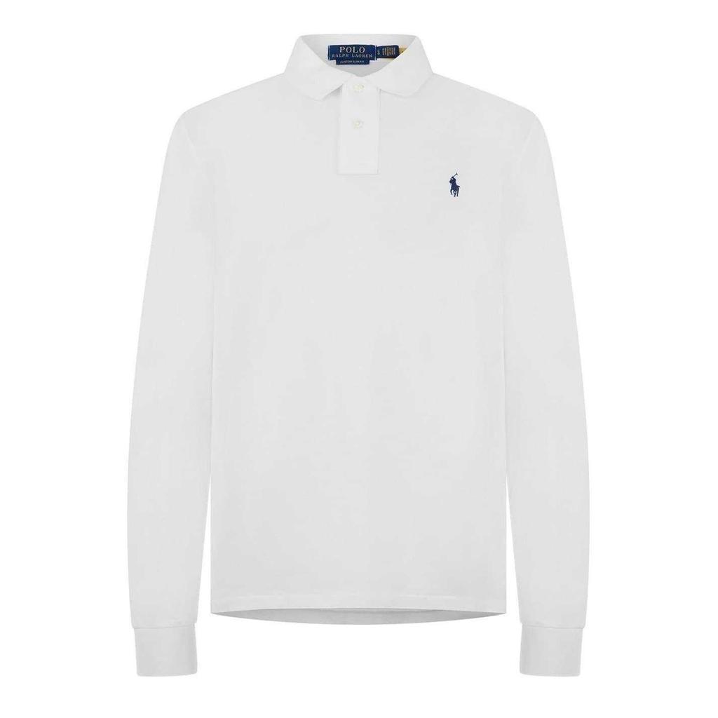 Ralph Lauren Mens Cotton Slim Long-Sleeved Polo Shirt