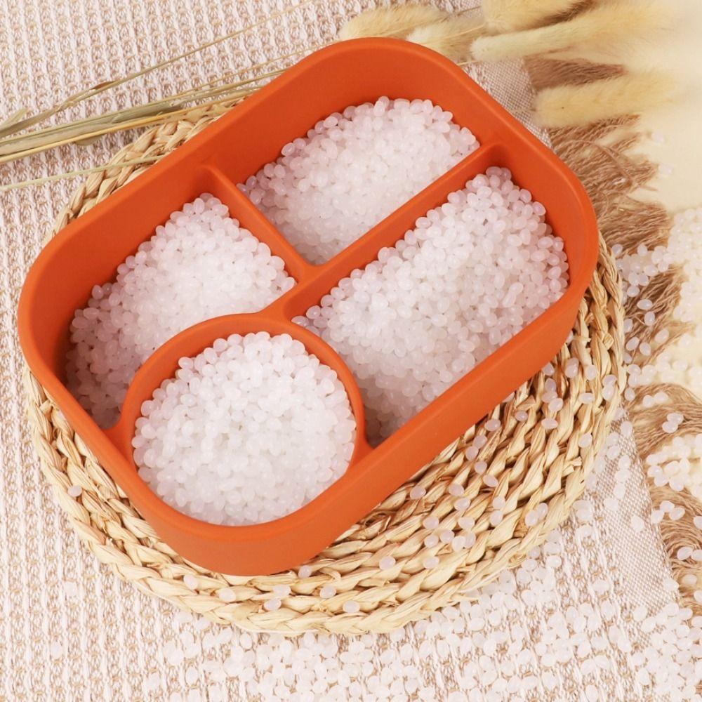 Nepropustný silikonový obědový box Bez BPA 4 přihrádky Vhodný do mikrovlnné trouby Opakovaně použitelný Vhodný do myčky nádobí Nádoba na skladování potravin