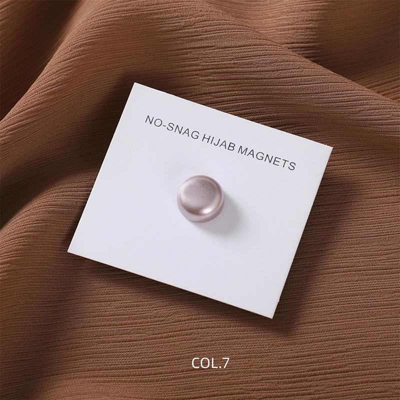 Multi-Color Matte Magnetic Muslim Hijab Pins Ramadan Women Scarf Magnetic Button Buckle Wrap Shawls Brooch Headscarf Accessories