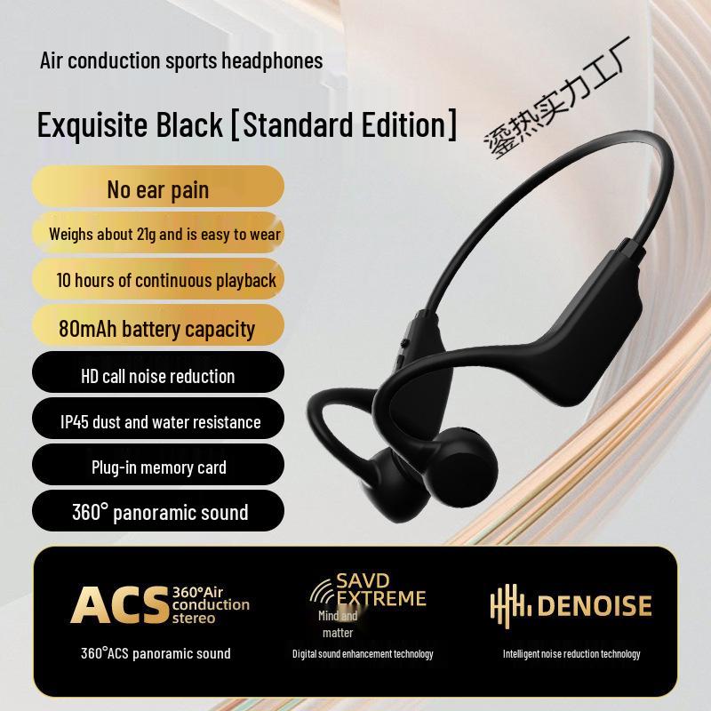 Waterproof Wireless Bone Conduction Neckband Earphones for Running & Cycling