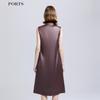 Ports Women's Glossy Sleeveless Midi Dress