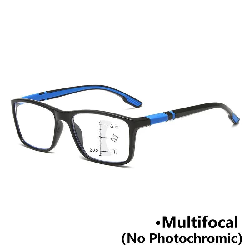 Großer Rahmen Farbverlauf Multifokal Alterssichtigkeit Blaulichtschutz Nah- und Fernsicht Mode Rutschfeste Lesebrille Dioptrien +1.0 bis +4.0
