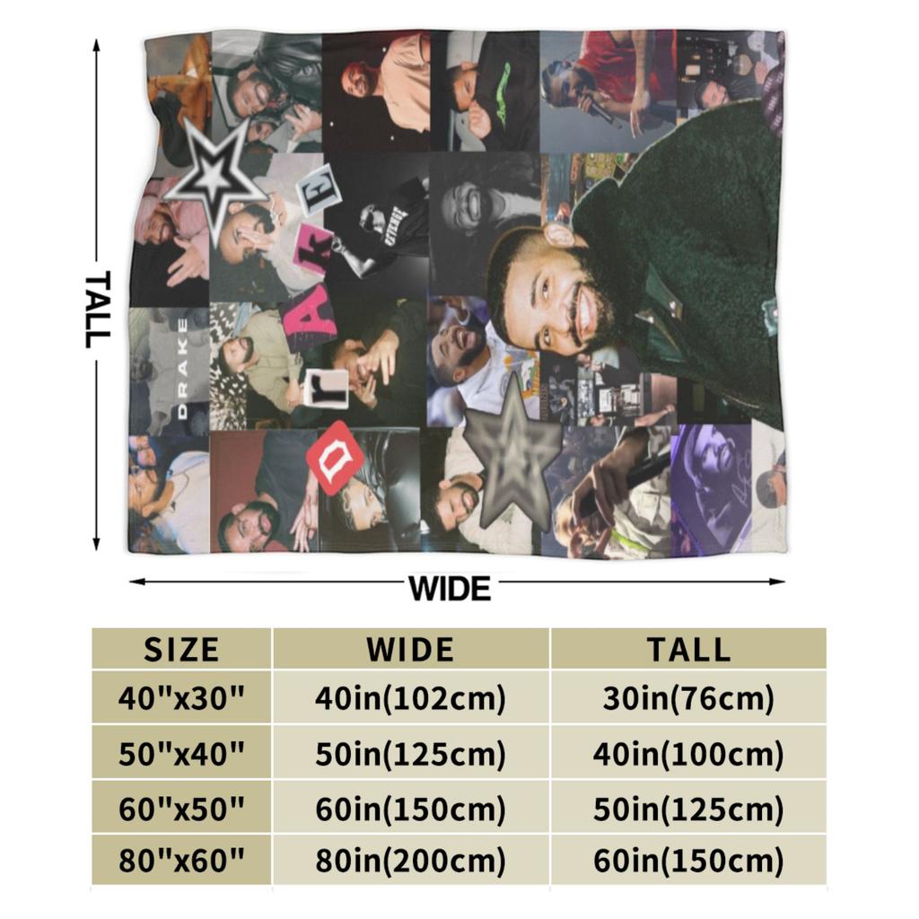 Comfortable Drakes Iceman Album Blanket Stuff Bedding Decorative Throw Blankets Lightweight Thin Fleece for Travel