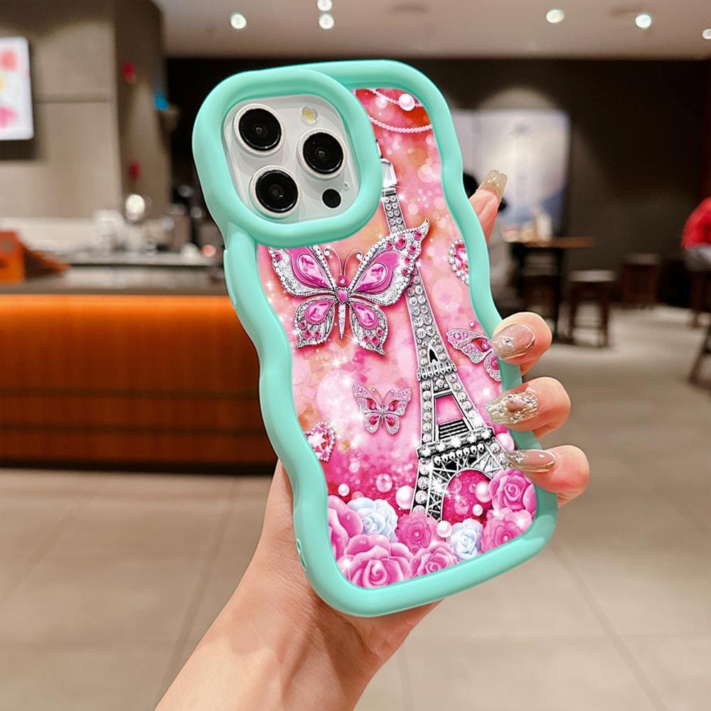 Macaron Soft TPU Phone Case for Samsung A11 A12 A13 A14 A15 A23 A24 A25 A52 A53 A54 A55 A30 A50 S20 S23 FE S24 Ultra Cover Ae62 Butterfly Eiffel Tower