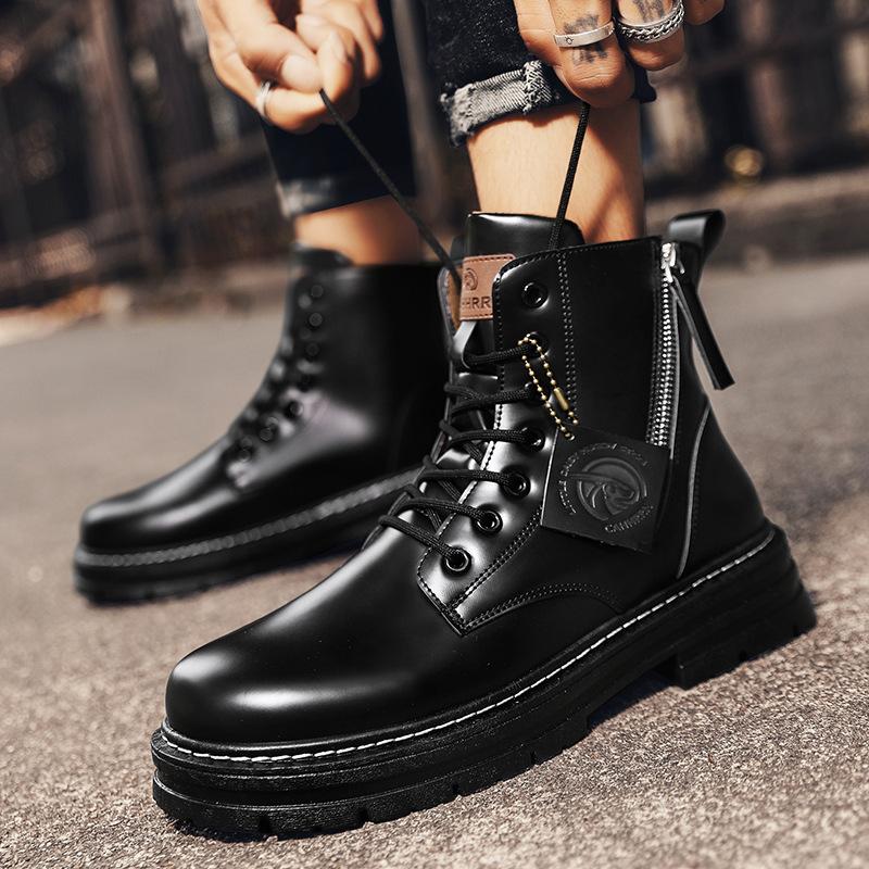 Martin boots men's boots autumn and winter new British style high-top boots versatile retro big yellow boots men's leather boots
