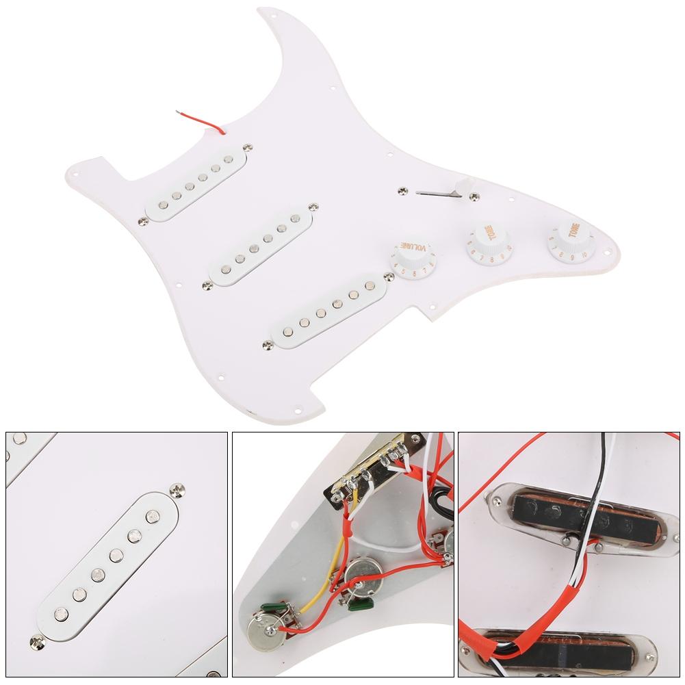 Electric Guitar Load Pickguard White Pre Wired Single Layer PVC Pick Guard Accessories