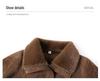 Mid-Age Women's Winter Fashion: Velvet-Thickened Short Cotton Jacket with Leather and Fur