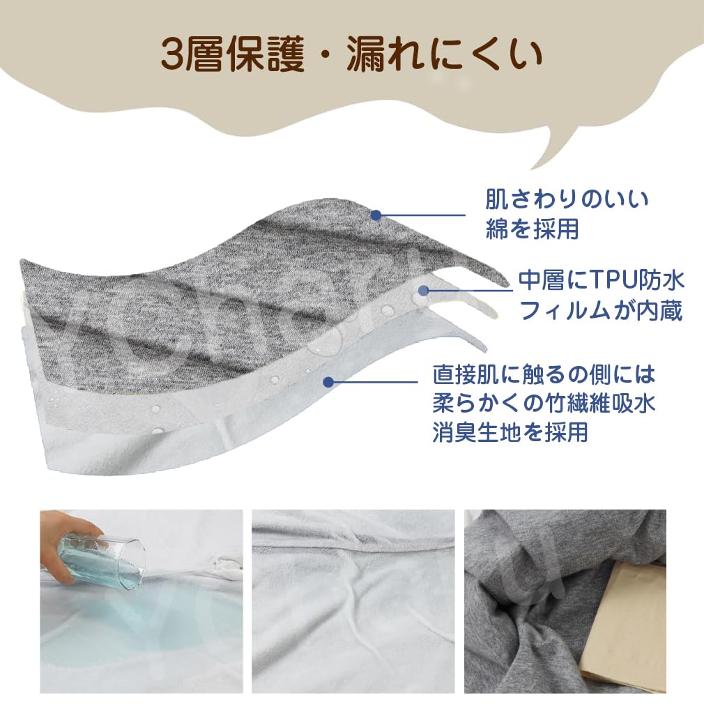Waterproof Bedwetting Pants for and Summer Bedwetting Pants for Bedwetting Incontinence Pants with Elastic Suitable for and Suitable for Unisex Size