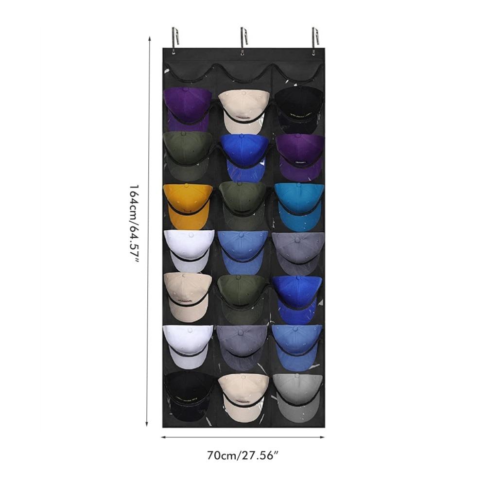 Non-woven Hat Storage Holder Black Hat Display Holder Wall Mount Hat Rack Closet Storage