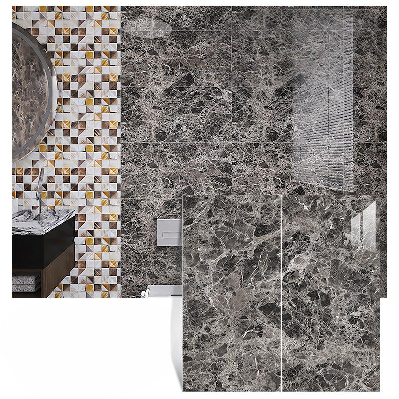 600mm×300mm Marmor Kjøkken Oljebestandig Film Komfyr Vanntett Fuktsikker Selvklebende Tapet Benkeplate Skap Renovering Fliseklistremerke