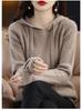 Women's 100% Cashmere Wool Hooded Sweater: Cozy Autumn/Winter Knitwear with Large Hood, Plus Size Options Available.