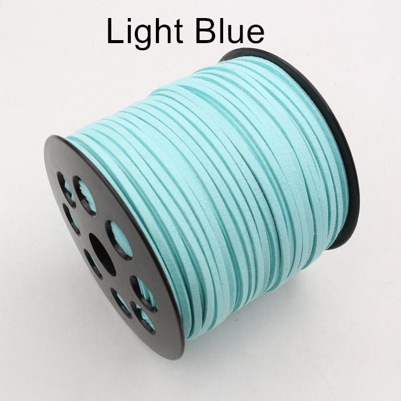 10m/lot 2.5mm Flat Faux Suede Braided Cord Korean Velvet Leather Thread String Rope For DIY Necklace Jewelry Making Supplies