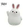 Animal Shape Desktop Decor 3D Printed Rabbit Vase Ornament, White Bunny Flower Holder Container, Decoration for Home Office Theme