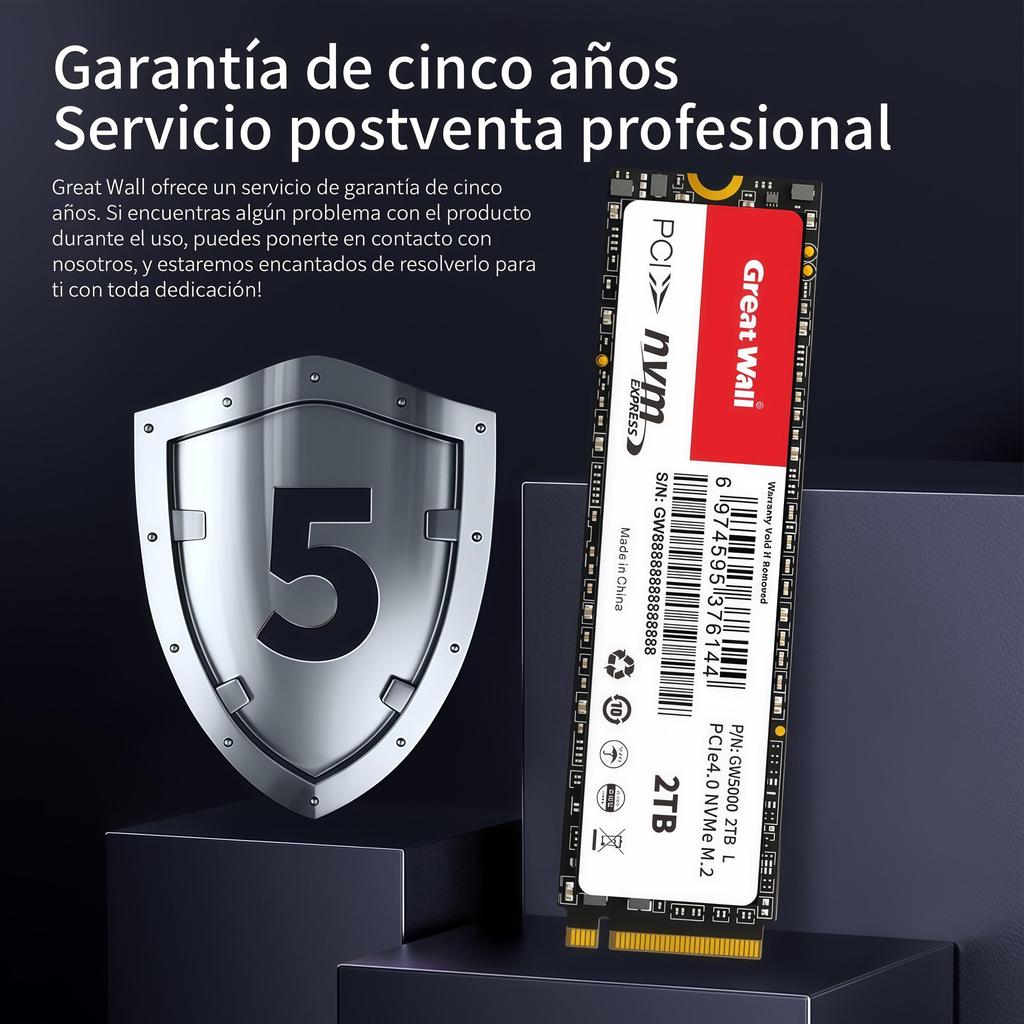 Built In Hard Drive Great Wall G5000 M.2 NVMe Pcle4.0 2280 3D TLC NAND 512gb/1tb/2tb Ssd