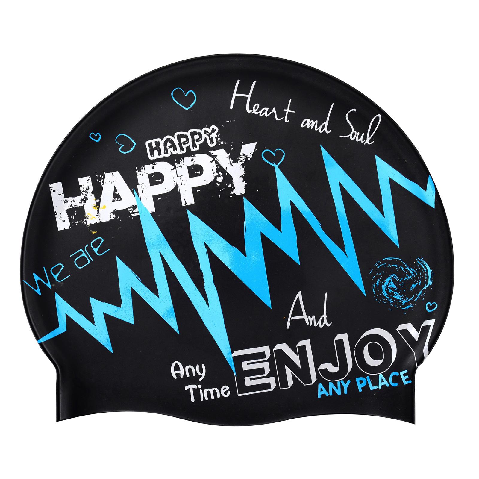 Взрослая шапочка для плавания Силиконовая шапочка для плавания Эластичная шапочка для плавания Подростковая шапочка для плавания Водонепроницаемая шапочка для плавания Шапочка для плавания чёрный