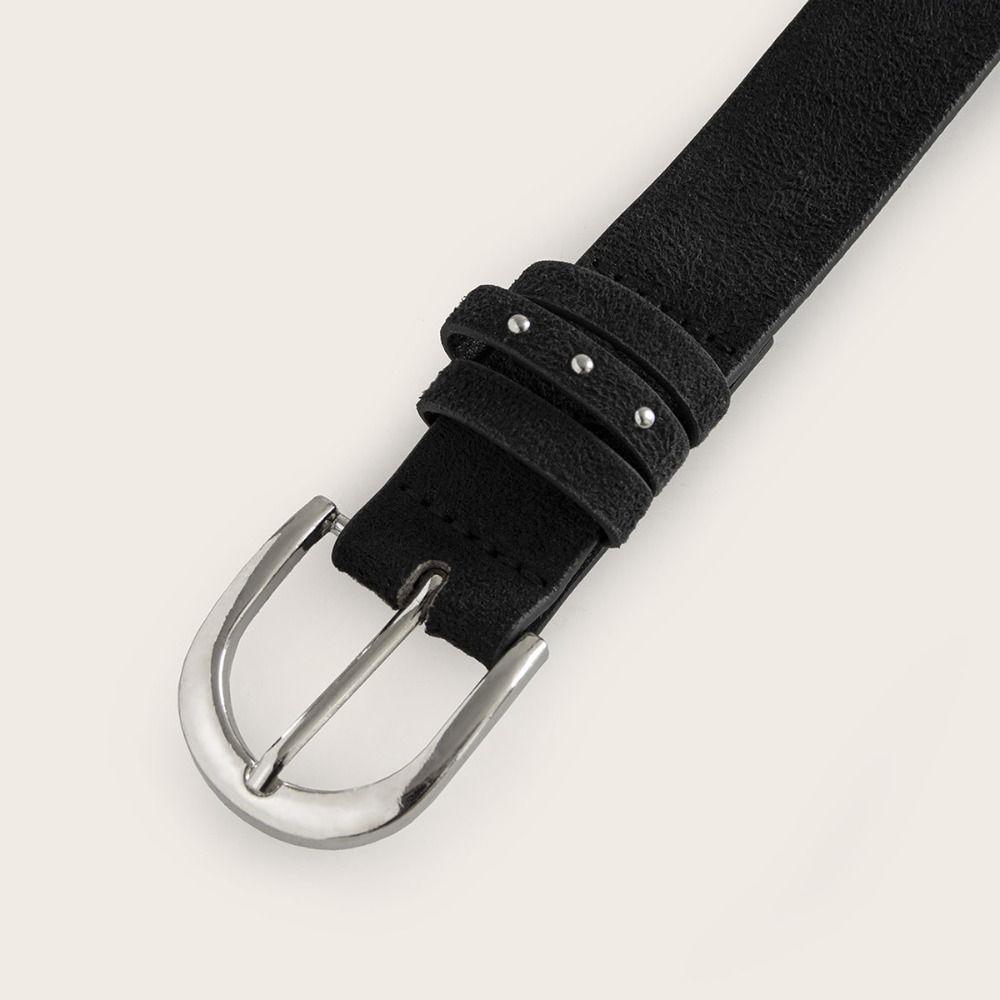 PU Leather Women Waist Belts Western Style Buckle Waist Belts Metal Rivet Waistbands  Girls