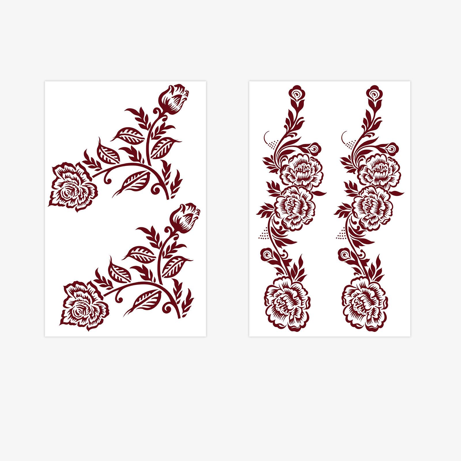 

Minimalist Line Peony Tattoo Sticker, Waterproof And Long-Lasting, Rich And Auspicious, Washable Tattoo Sticker 12*19