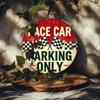 Vintage Metal Tin Sign Race Car Parking Only Round Wall Decor 20cm