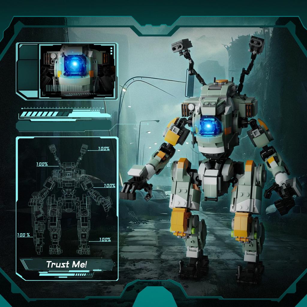 Moc Titanfalls BT-7274 Vanguard-class Titan Mecha Stavebnice Model Mech Warrior Mech-exoskeleton Robot Hračky Dětské Dárky