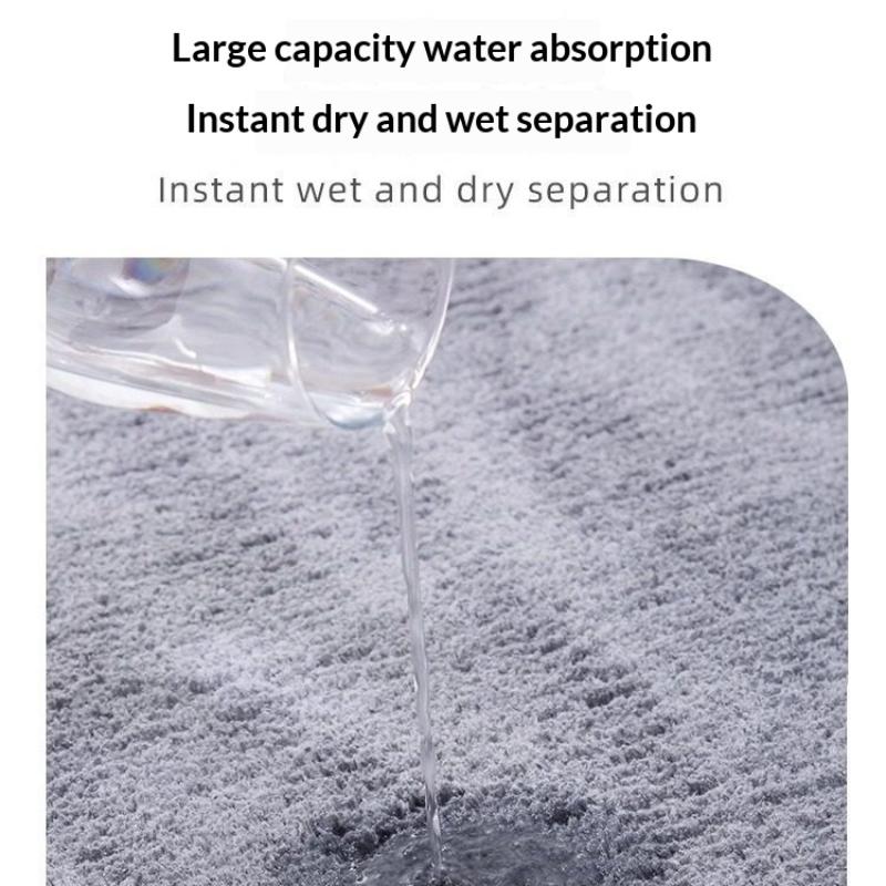 Crystal Velvet Non Slip Absorbent Bath Mat Floor Mat Doormat For Bathroom Entryway Indoor Use